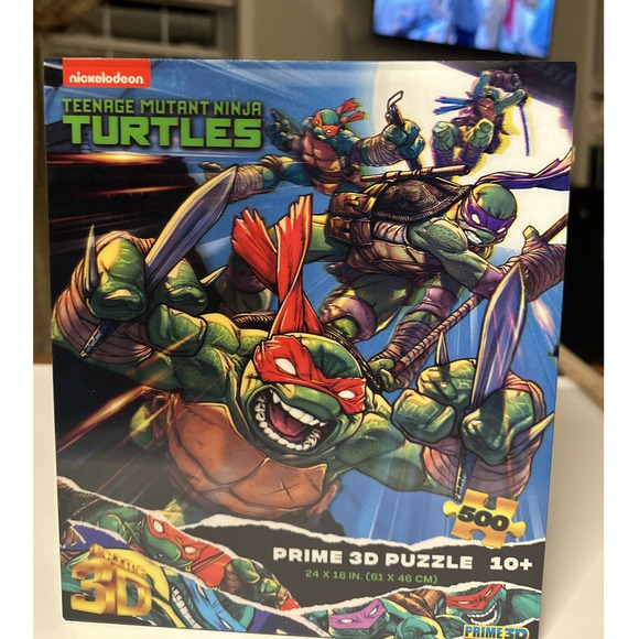 Teenage Mutant Ninja Turtles Prime 3D Puzzle 500 Piece Nickelodeon 24x18 Sealed - Picture 4 of 8